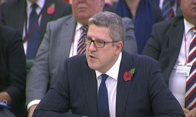 Director-General of security service MI5, Andrew Parker talking at the first parliamentary Intelligence and Security Committee (ISC) in London.