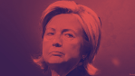 hillary teaser red&nbsp;background