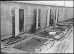 Tanforan Assembly center, San Bruno, California. Barracks for family living quarters. Each door en . .&nbsp;.